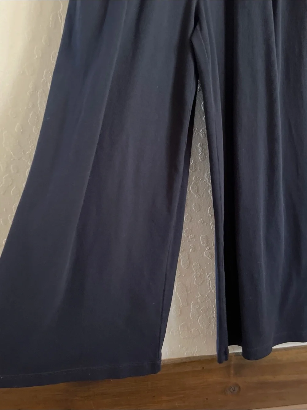 Free People Movement Hot Shot Wide-Leg Onesie Long Sleeve Jumpsuit Small Navy